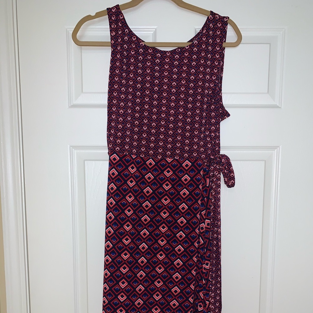 Belted sleeveless dress